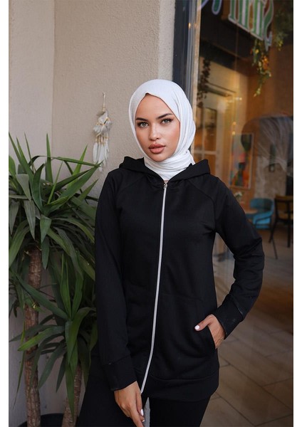​kapşonlu Cep Detayli Eşofman Takımı BRC1602 Siyah indirimleri