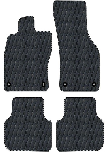 Smart Fortwo W450 1998-2007 Uyumlu Siyah Dikişli Siyah Deri Paspas