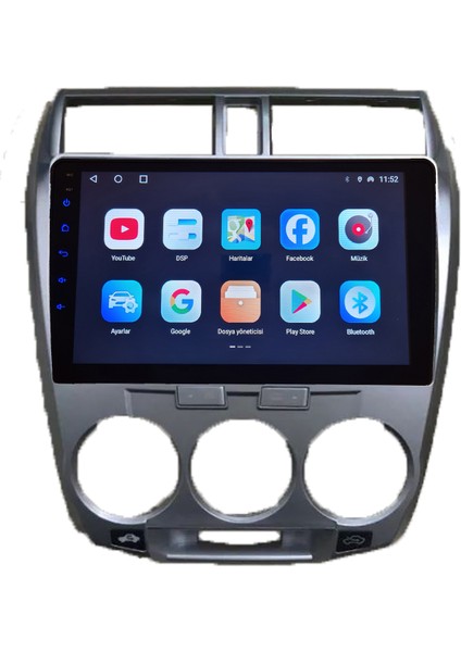 Honda City 2009-2010 Android Sürüm 13 Kablosuz Carplay Navigasyon Multimedya 10 Inç Ekran 2gb Ram 32GB Rom Hafıza modelleri