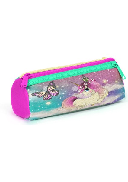 Coral High Kids Pembe Su Yeşili Unicornlu Kız Desenli Usb'li 3’lü Okul Çanta Seti Set 23833-MİX3