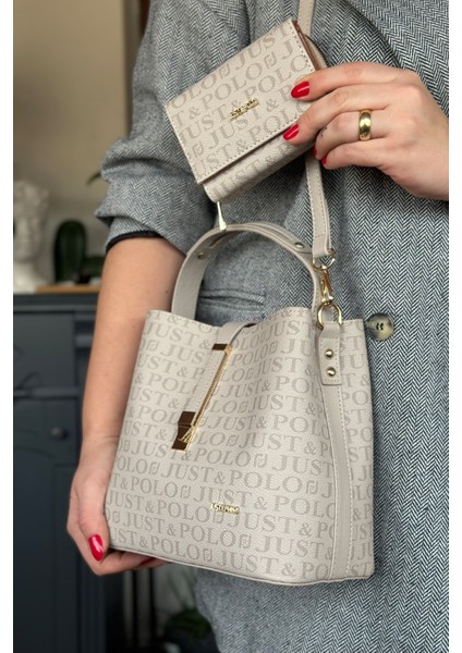 Taş Kombin Kadın Omuz Çantası ve Cüzdan Kombini 22CMX20CM 2055-PLS fırsatları