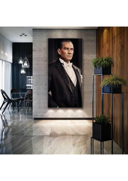 Takım Elbiseli Mustafa Kemal Atatürk Yapay Zeka Kanvas Tablo