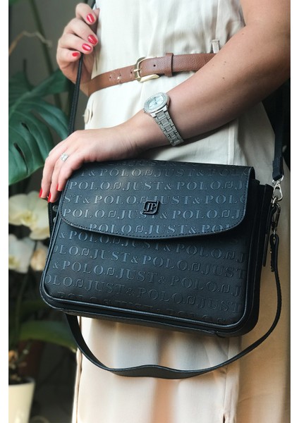 2 Askılı 5 Bölmeli Özel Seri Kadın Çapraz Omuz Çantası 4063 Siyah modelleri