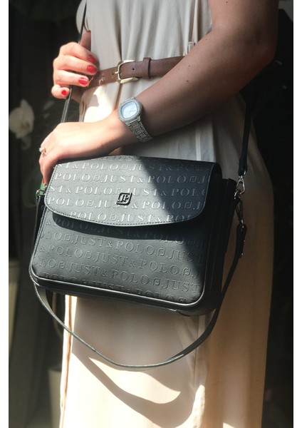 2 Askılı 5 Bölmeli Özel Seri Kadın Çapraz Omuz Çantası 4063 Siyah fırsatları