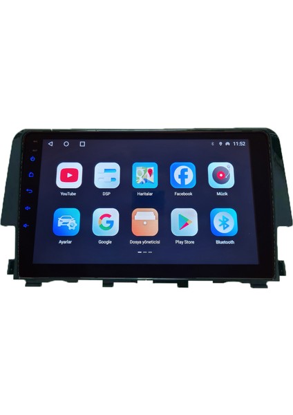 Honda 2016-2020 Civic/fc5 Android Sürüm 13 Kablosuz Carplay Navigasyon Multimedya 9 Inç Ekran 2gb Ram 32GB Rom Hafıza