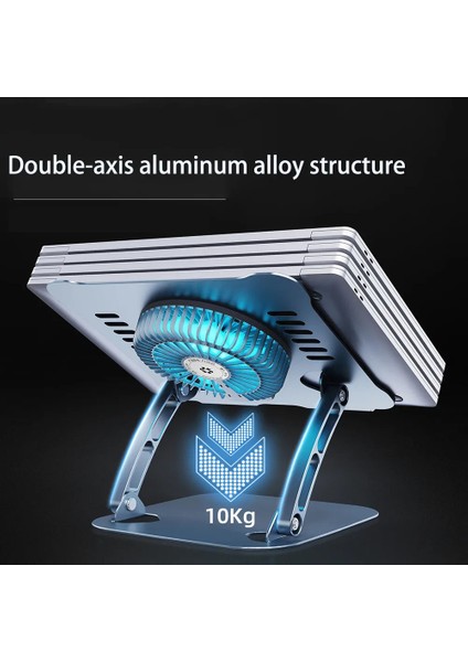 ST804 11-17.3 " Uyumlu USB Soğutma Fanlı Alüminyum Macbook Standı