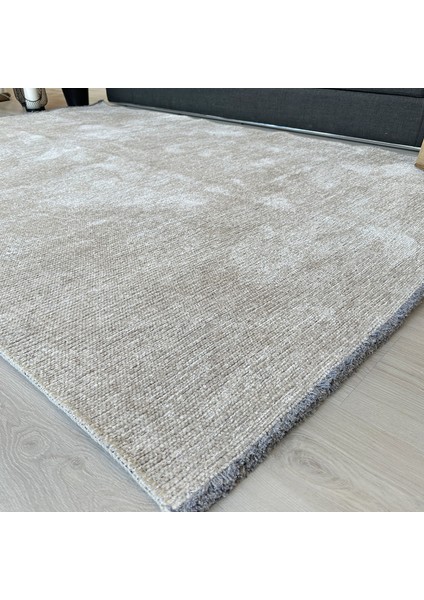 Konya Yıkanabilir Makine Dokuma Modern Çizgili Yumuşak Dokulu Salon Yolluk Düz Halı Krem modelleri