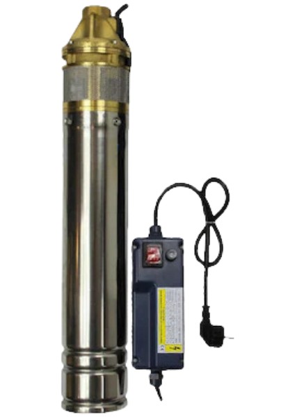 4SKM100 1 Hp 4" 20 mt Kablolu - Panolu Bronz Sürtme Fanlı Dalgıç Pompa - Bakır Sargı