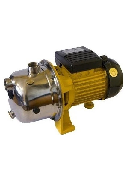 VPİ100 Inox Paslanmaz 1 Hp 220V Krom Milli Çelik Fanlı Jet Pompa - Bakır Sargı