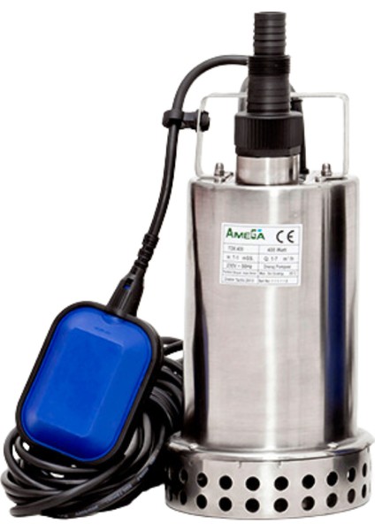 TOX750 1 Hp Çelik Gövdeli Drenaj Dalgıç Pompa Seviye Flatörlü - Bakır Sargı