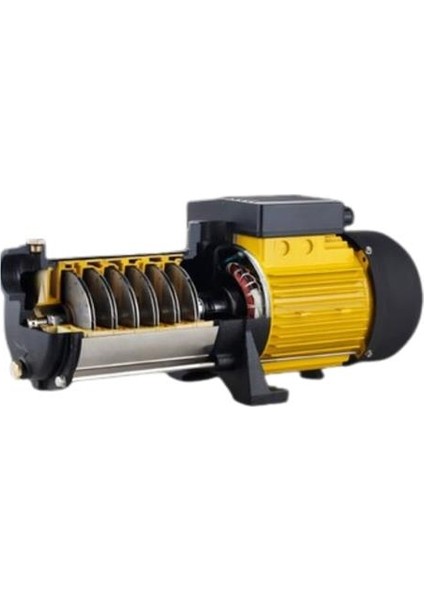 Vkp S/s 9-08 M 3.5 Hp 220V Paslanmaz Çelik Fanlı Kademeli Yatay Milli Pompa