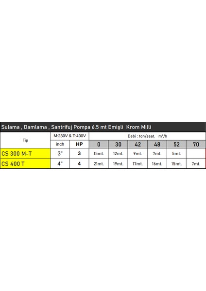 CS400 4 Hp 380V Trifaze Damlama Sulama Salyangoz Santrifüj Pompa - Bakır Sargı