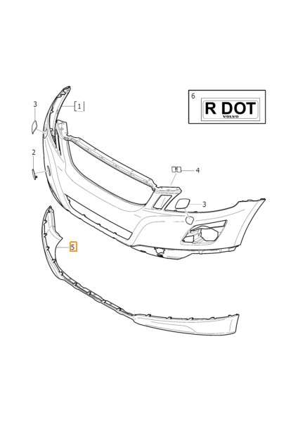 Volvo XC60 Ön Tampon Spoiler Alt Karlık 2009-2013