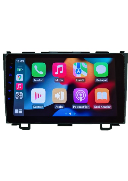 Honda 2007-2012 Cr-V Android Sürüm 13 Kablosuz Carplay Navigasyon Multimedya 9 Inç Ekran 2gb Ram 32GB Rom Hafıza