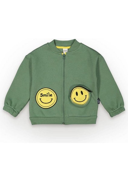 Erkek Çocuk Smile Cepli Şardonlu Hırka