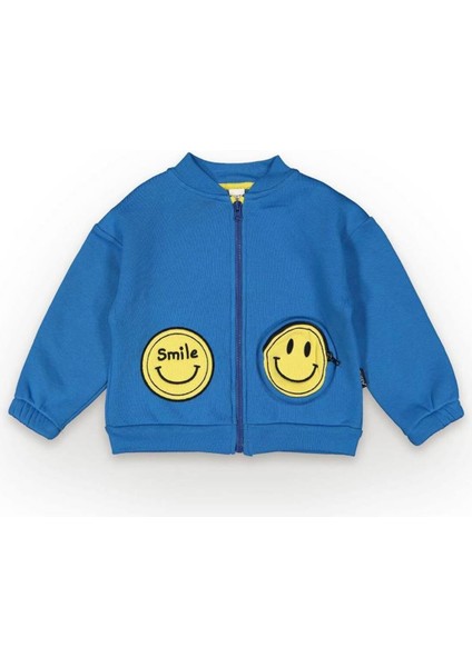 Erkek Çocuk Smile Cepli Şardonlu Hırka