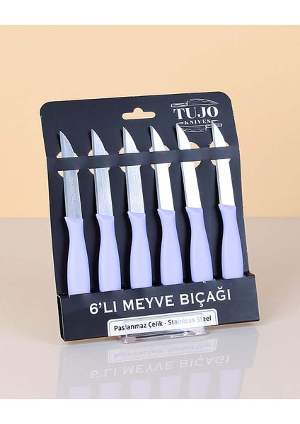 Çelik Paslanmaz Meyve Sebze Bıçağı Seti 6'lı