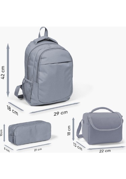 Zürafa Desenli Kız Çocuk Ilkokul Çanta Seti -Dört Parçalı Set modelleri