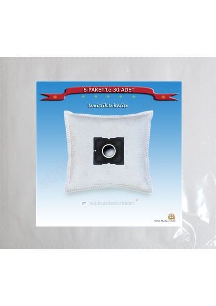 Fakir cl 220 Süpürge Toz Torbası 6 Pakette 30 Adet