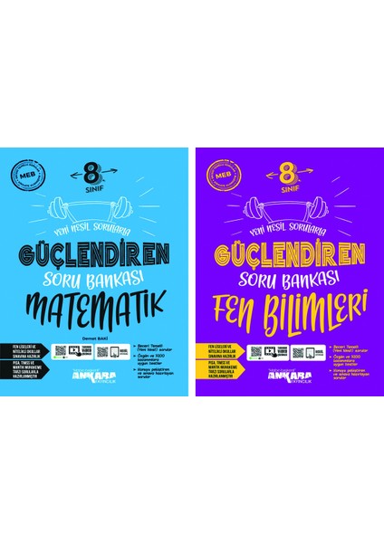 8.Sınıf Güçlendiren Matematik + Fen Bilimleri Soru Bankası Seti