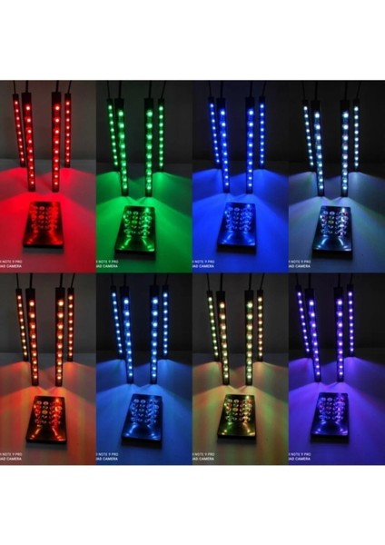 Mitsubishi Carisma Uyumlu Sese Duyarlı Ayak Altı LED Aydınlatma Kumandalı