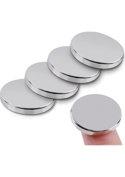 2 Adet Çap 20MM x Kalınlık 3mm Süper Güçlü Yuvarlak Neodyum Mıknatıs Magnet