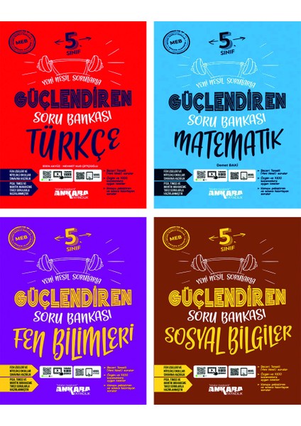 5.Sınıf Güçlendiren Türkçe + Matematik + Fen Bilimleri + Sosyal Bilgiler Soru Bankası Seti
