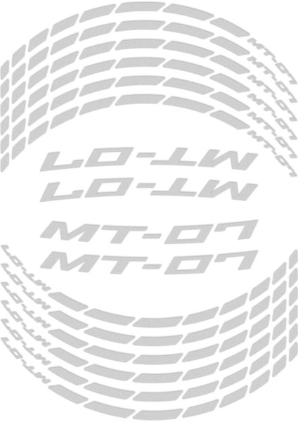 Yamaha MT-07 2014-2023 Uyumlu Jant Şeridi Reflektif Gri