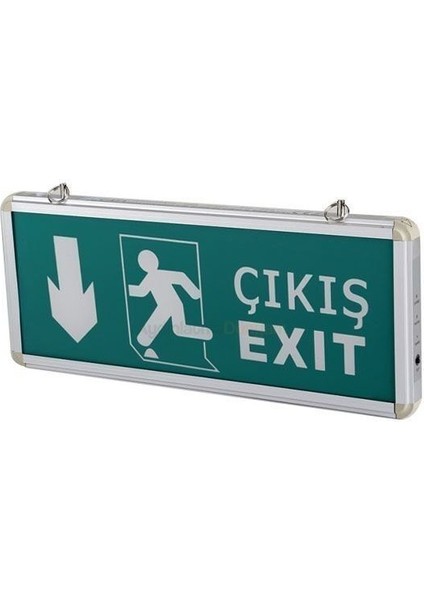 CT-9167 Aşağı Çıkış Exit Levhası Şarjlı Ledli