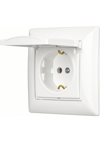 Visage Beyaz Kapaklı Topraklı Priz + Çerçeve fiyatları
