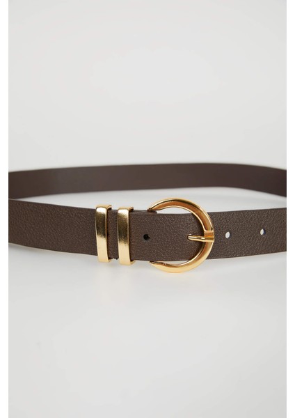 Kadın Oval Toka Suni Deri Jean Kemeri B1525AXNS modelleri