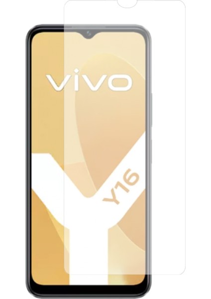 Vivo Y16 ile Uyumlu Temperli Ekran Koruyucu Kırılmaz Cam Ekonomik 3'lü Paket