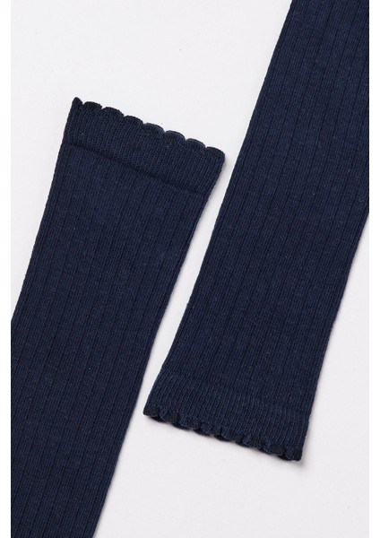 Pamuklu Dizaltı Çocuk Çorap Lacivert fiyatları