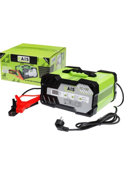 Haıs Akümülatör Redresör Akü Sarj Şarj Dolum Doldurma Cihazı Araç Araba 12-24 Volt 620 Watt FC16E fırsatları
