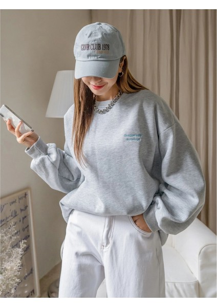 Kadın Staggertly Baskılı Bisiklet Yaka Sweatshirt indirimleri