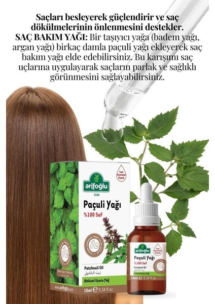 Paçuli Yağı Saf 10ML Patchouli Essential Oil