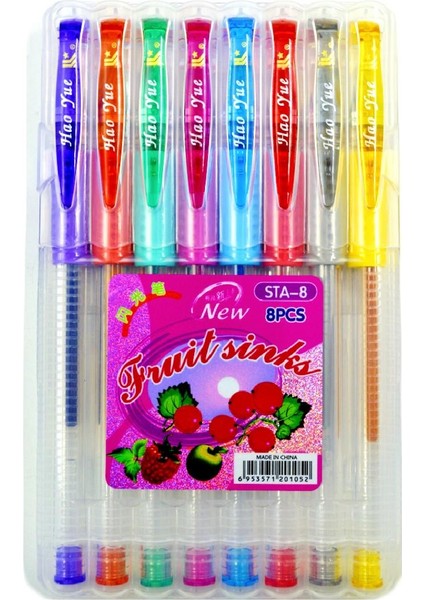 Simli Jel Kalem 8 Renk 1.0 mm (Sta-8)