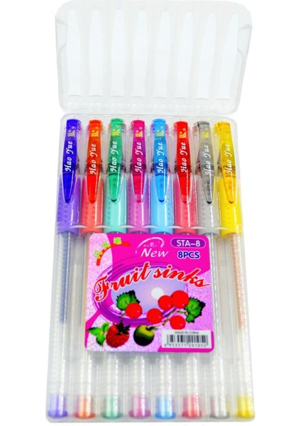 Simli Jel Kalem 8 Renk 1.0 mm (Sta-8) fiyatları