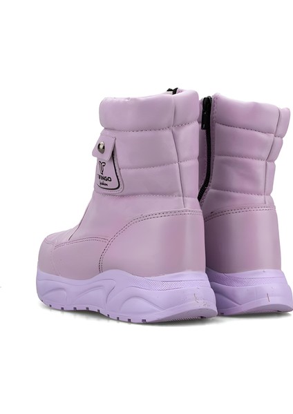 Kız Çocuk Içi Kürklü Kaymaz Taban Fermuarlı Lila Kar Botu fiyatları