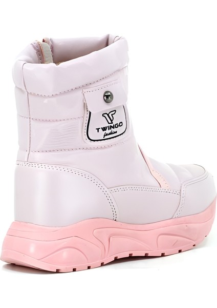 Kız Çocuk Içi Kürklü Kaymaz Taban Fermuarlı Pudra Kar Botu fiyatları