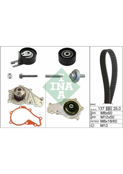 Citroen C4 1.6 Hdı Dizel Triger ve Devirdaim Seti 2005-2010 Ina