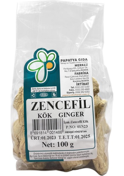 Papatya Gıda Zencefil 100 G ℮