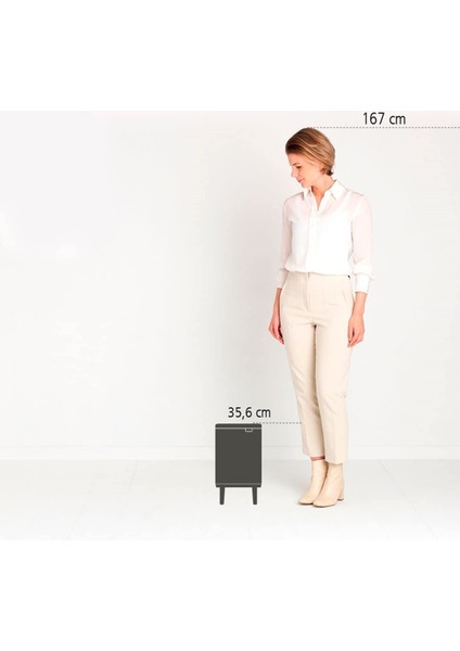 Ayaklı Çöp Kovası 4l Matt Black