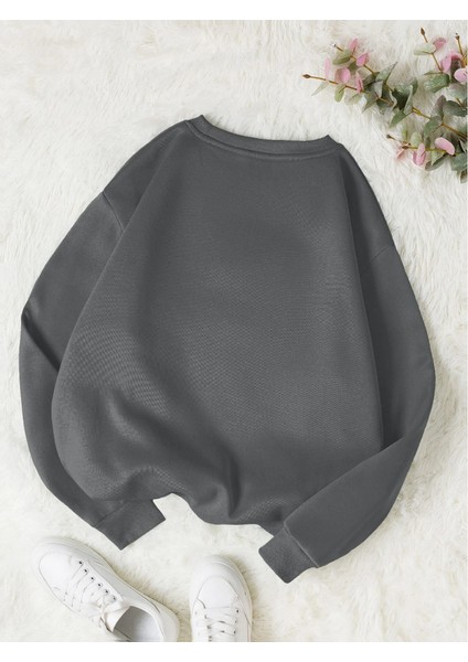 Kadın Düz Bisiklet Yaka Sweatshirt fiyatları