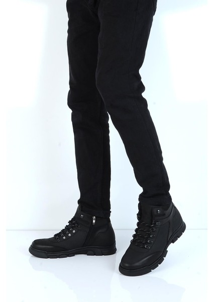 3673 Kaçuk Kürklü Erkek Deri Bot