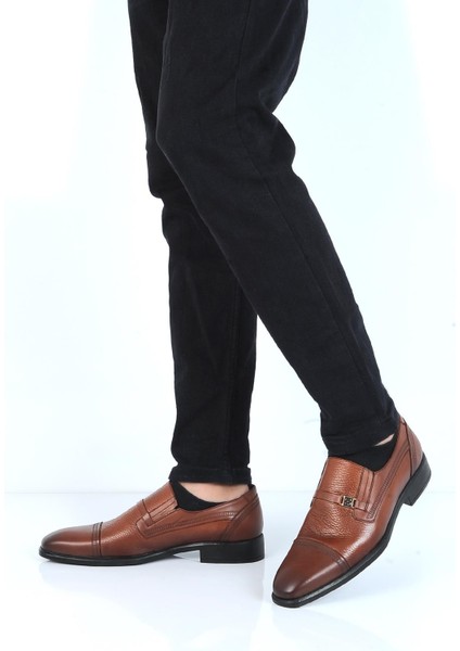 M573 Taba Kauçuk %100 Deri Erkek Klasik Ayakkabı