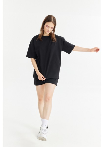 Siyah Essentials Oversize T-Shırt K