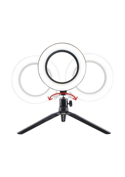 10INÇ 26CM Youtube Instagram Tiktok Selfie Stüdyo Video Fotoğraf Ring Light Tripod LED Halka Işık