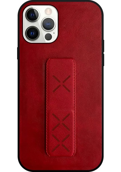 iPhone 12 Pro Max Kılıf Hialus Stant Tutuculu Deri Kapak