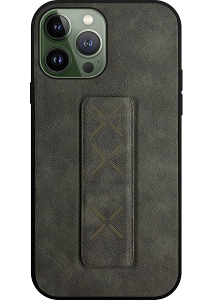 iPhone 13 Pro Max Kılıf Hialus Stant Tutuculu Deri Kapak
